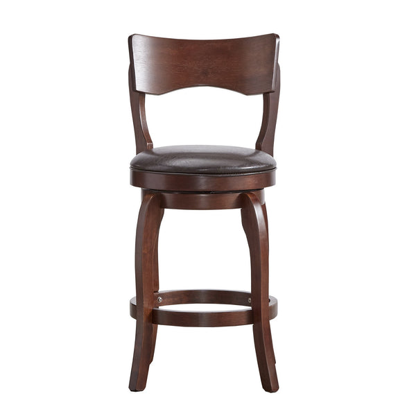 Monaghan Swivel Counter Stool Rubberwood Frame with Padded Seat Kitchen Seating
