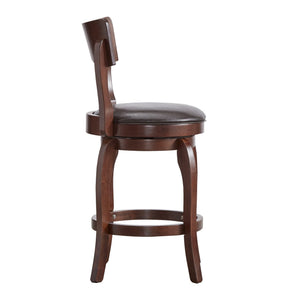 Monaghan Swivel Counter Stool Rubberwood Frame with Padded Seat Kitchen Seating