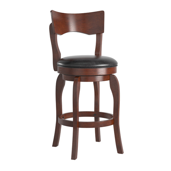 Monaghan Swivel Counter Stool Rubberwood Frame with Padded Seat Kitchen Seating