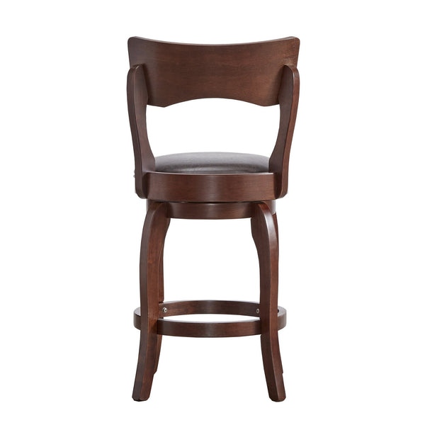 Monaghan Swivel Counter Stool Rubberwood Frame with Padded Seat Kitchen Seating