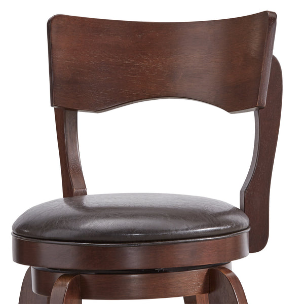 Monaghan Swivel Counter Stool Rubberwood Frame with Padded Seat Kitchen Seating