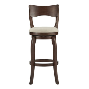 Monaghan Swivel Barstool Solid Rubberwood Frame Upholstered Padded Seat Pub Kitchen