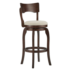 Monaghan Swivel Barstool Solid Rubberwood Frame Upholstered Padded Seat Pub Kitchen