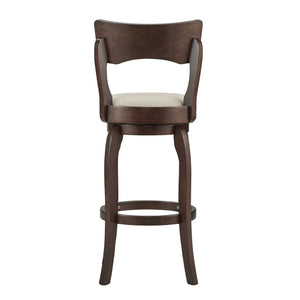 Monaghan Swivel Barstool Solid Rubberwood Frame Upholstered Padded Seat Pub Kitchen