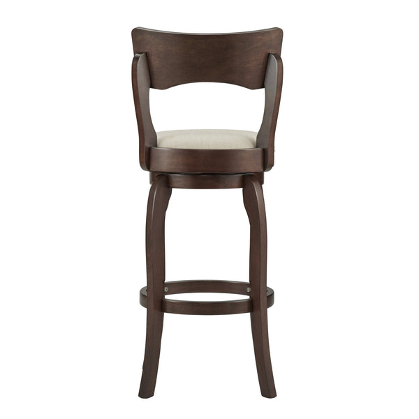 Monaghan Swivel Barstool Solid Rubberwood Frame Upholstered Padded Seat Pub Kitchen