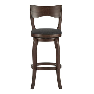 Monaghan Swivel Barstool Solid Rubberwood Frame Upholstered Padded Seat Pub Kitchen