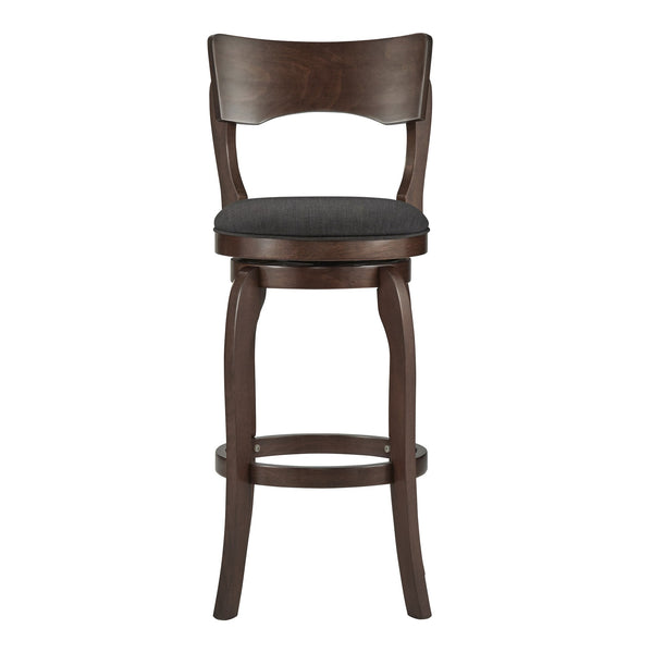 Monaghan Swivel Barstool Solid Rubberwood Frame Upholstered Padded Seat Pub Kitchen