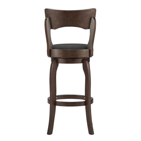 Monaghan Swivel Barstool Solid Rubberwood Frame Upholstered Padded Seat Pub Kitchen