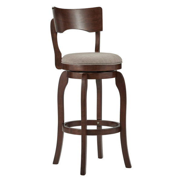 Monaghan Swivel Barstool Solid Rubberwood Frame Upholstered Padded Seat Pub Kitchen