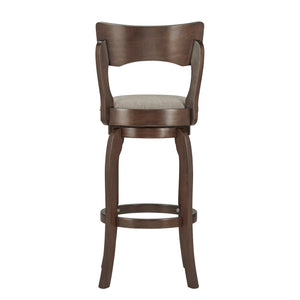 Monaghan Swivel Barstool Solid Rubberwood Frame Upholstered Padded Seat Pub Kitchen