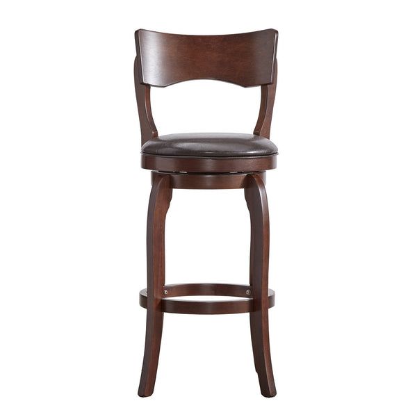 Monaghan Swivel Barstool Solid Rubberwood Frame Upholstered Padded Seat Pub Kitchen