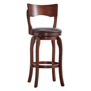 Monaghan Swivel Barstool Solid Rubberwood Frame Upholstered Padded Seat Pub Kitchen
