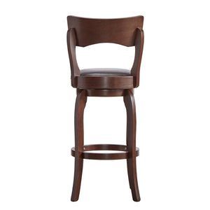 Monaghan Swivel Barstool Solid Rubberwood Frame Upholstered Padded Seat Pub Kitchen