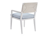 Lexington Tommy Bahama Outdoor 3460-13-40 Elegant Arm Dining Chair For Coastal Living, Luxurious Upholstery & Herringbone Weave  Wood 3460-13-40