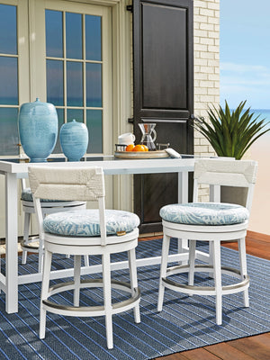 Lexington Tommy Bahama Outdoor 3460-873 Bistro Table - Elegant Outdoor Dining With Coastal Style And Customizable Comfort Options White Wood 3460-873