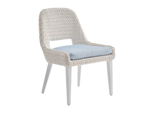 Lexington Tommy Bahama Outdoor 3460-18-40 Ocean Breeze Promenade Outdoor Dining Chair With Elegant Herringbone Weave & Comfort  Wood 3460-18-40