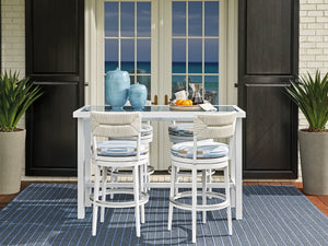 Lexington Tommy Bahama Outdoor 3460-873 Bistro Table - Elegant Outdoor Dining With Coastal Style And Customizable Comfort Options White Wood 3460-873