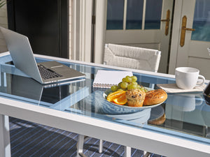 Lexington Tommy Bahama Outdoor 3460-873 Bistro Table - Elegant Outdoor Dining With Coastal Style And Customizable Comfort Options White Wood 3460-873