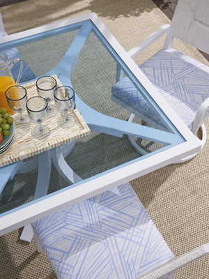 Lexington Tommy Bahama Outdoor 3460-876c Ocean Breeze Promenade Rectangular Dining Table - Elegant Coastal Style For Eight White Wood 3460-876c