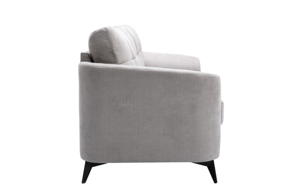 English Elm Carlotta Tufted Woven Fabric Sofa with Black Metal Legs for Modern Living Rooms B2749S00142