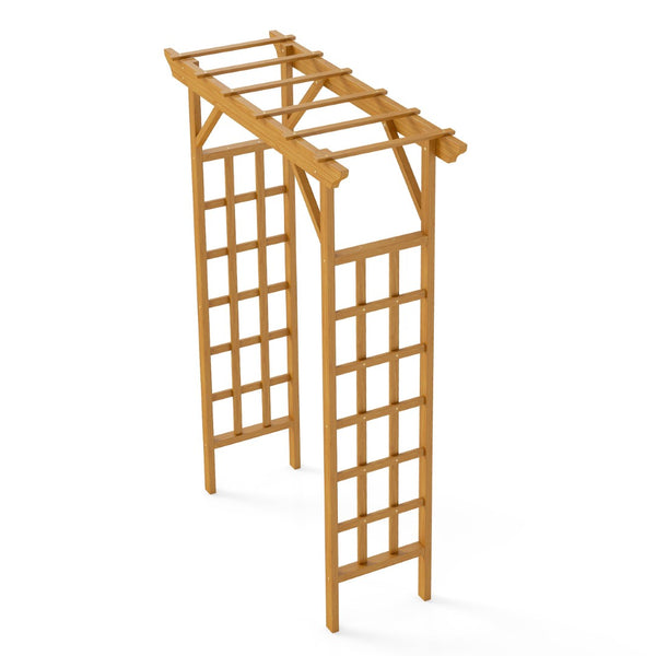 English Elm Wooden Garden Arch Solid Freestanding Trellis for Climbing Plants and Ceremonies W2640P356954