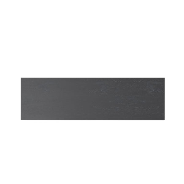 Alpine Furniture Eleanor Solid Rubberwood Bench In Deep Black — 54" Modern Farmhouse Trestle Seating, Sturdy Elegance 3466BLK-03