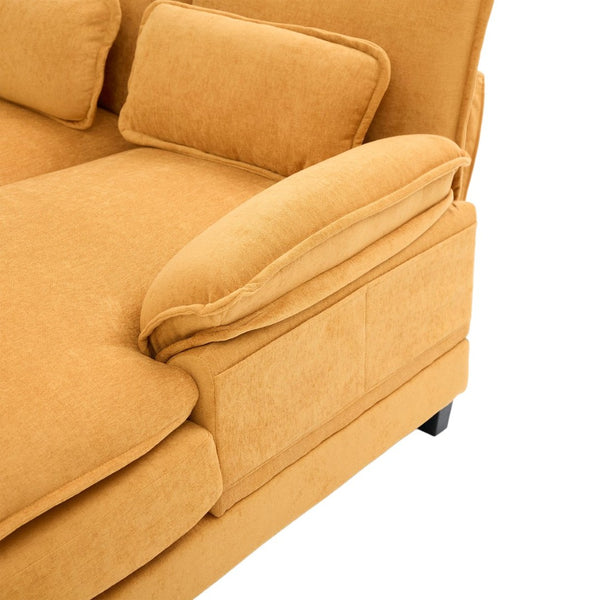 English Elm United U-Shaped Cloud Couch - 110" Chenille Sectional Sofa With Memory Foam & Double Chaise Comfort W1568S00213-GIGA