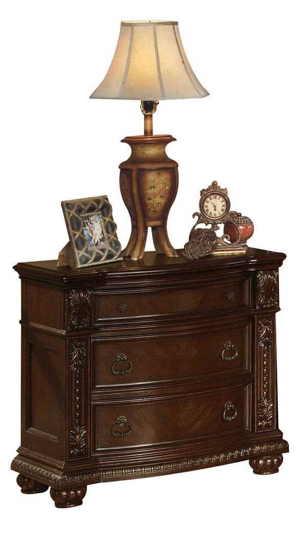 Homeroots 20" X 35" X 32" Cherry Wood Nightstand (No Marble Top)   346989