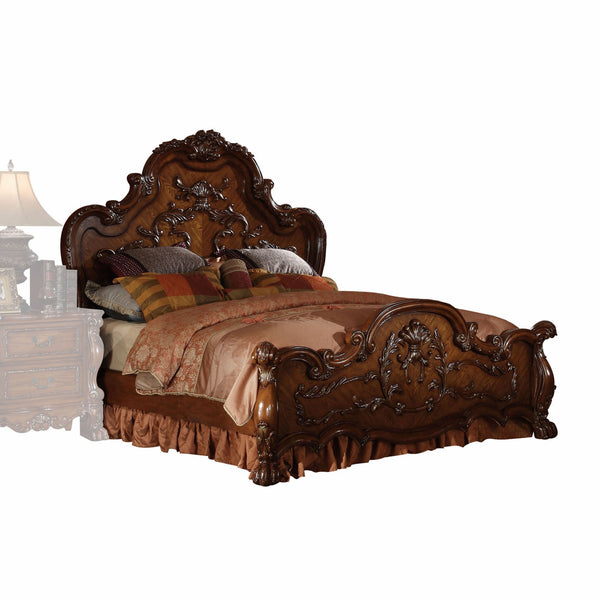 Homeroots Brown Solid Wood Bed Frame  Wood 346998