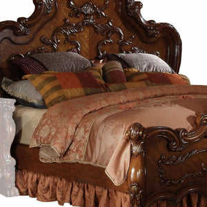 HomeRoots Brown Solid Wood Bed Frame - Timeless Design for Lasting Comfort and Classic Bedroom Elegance Queen 346998