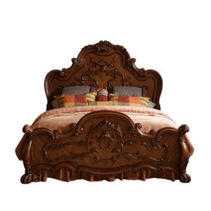HomeRoots Brown Solid Wood Bed Frame - Timeless Design for Lasting Comfort and Classic Bedroom Elegance Queen 346998