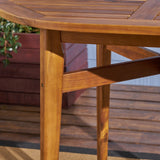 Christopher Knight Home® - Noble House - Stamford Outdoor Rustic Acacia Wood Bar Table with Slat Top