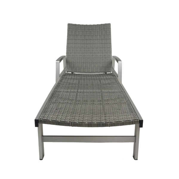 English Elm Christopher Knight Home® - Oxton Outdoor Chaise Lounge - Stylish Grey Mesh Seating For Ultimate Comfort & Relaxation By Poolside N775P210067G
