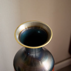 English Elm Floor Red Metal Vase Set 3-Piece Droplet Sculptures — Modern Glazed Tall Decorative Vases for Home W2796P371277