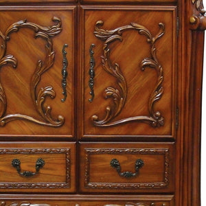 Homeroots 43" Brown Solid Wood Five Drawer Standard Chest  Solid Wood 347001