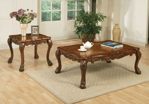 HomeRoots 24" Elegant Cherry Oak and Brown Solid Wood End Table - Versatile, Sturdy Design for Any Space 347008