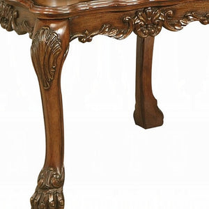 HomeRoots 24" Elegant Cherry Oak and Brown Solid Wood End Table - Versatile, Sturdy Design for Any Space 347008