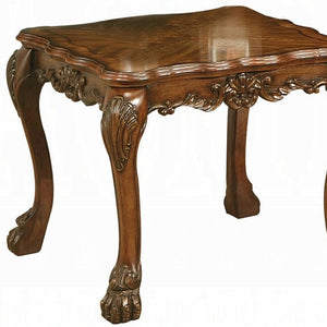 HomeRoots 24" Elegant Cherry Oak and Brown Solid Wood End Table - Versatile, Sturdy Design for Any Space 347008