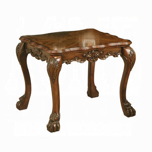 HomeRoots 24" Elegant Cherry Oak and Brown Solid Wood End Table - Versatile, Sturdy Design for Any Space 347008