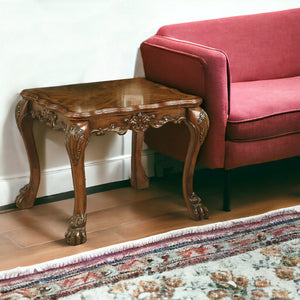 HomeRoots 24" Elegant Cherry Oak and Brown Solid Wood End Table - Versatile, Sturdy Design for Any Space 347008