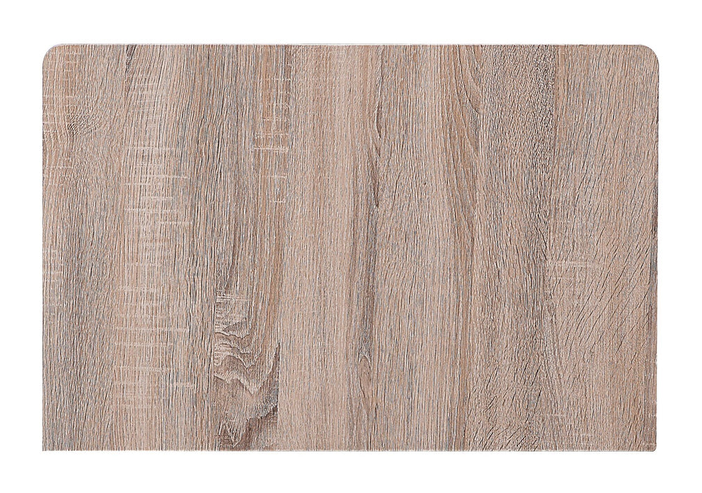 Homeroots 16" X 24" X 28" Natural Sandy Gray Metal Wood Veneer Paper Nightstand   347046