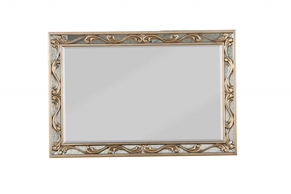 Homeroots 32" Gray Framed Accent Mirror  Wood 347060