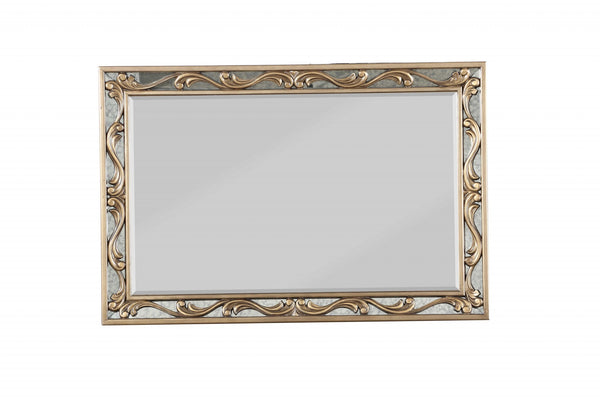 Homeroots 32" Gray Framed Accent Mirror  Wood 347060