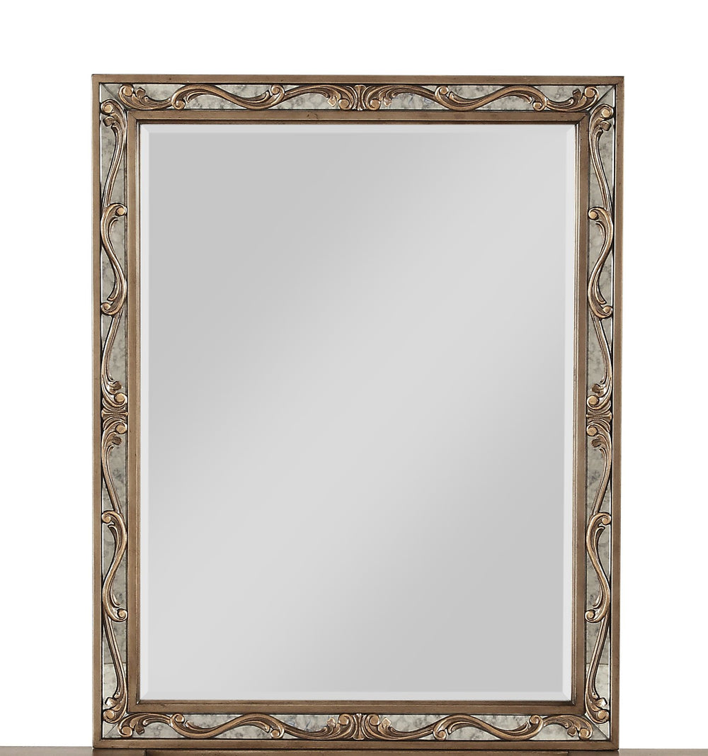 Homeroots 38" Antique Gold Wood Vanity Mirror  Wood 347064