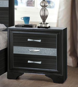 Homeroots 17" Rectangular Three Drawers Nightstand With Solid Wood Top   347072