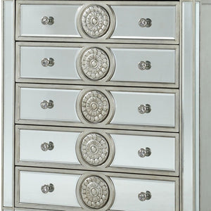 HomeRoots 20" Elegant Solid Wood Six Drawer Double Dresser for Ample Storage and Stylish Bedroom Decor Clear 347080
