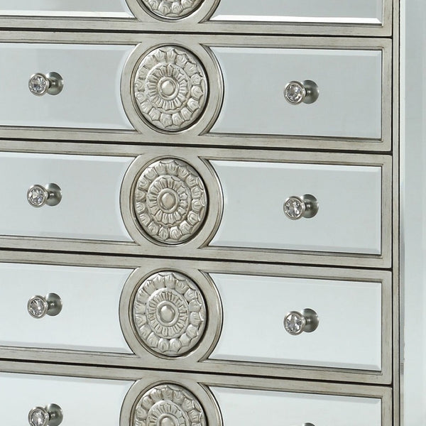HomeRoots 20" Elegant Solid Wood Six Drawer Double Dresser for Ample Storage and Stylish Bedroom Decor Clear 347080