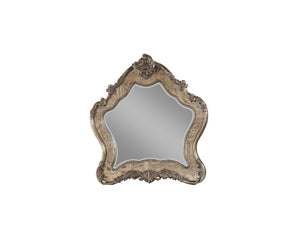 HomeRoots 48" Oak Framed Dresser Mirror - Vintage Elegance with Premium Glass, Beveled Edge & Easy Mounting 347089