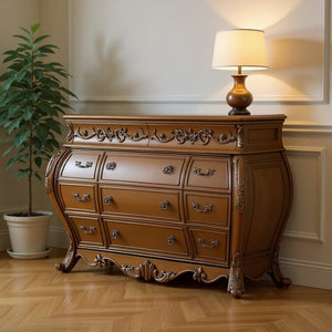 HomeRoots 23" Brown Solid Wood Combo Dresser - Timeless Organization with Ample Storage for Every Bedroom Style 11 347090