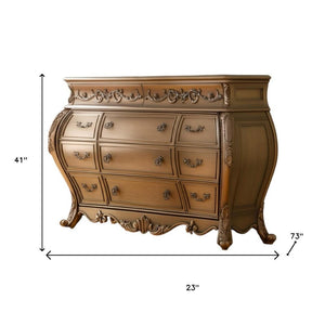 HomeRoots 23" Brown Solid Wood Combo Dresser - Timeless Organization with Ample Storage for Every Bedroom Style 11 347090